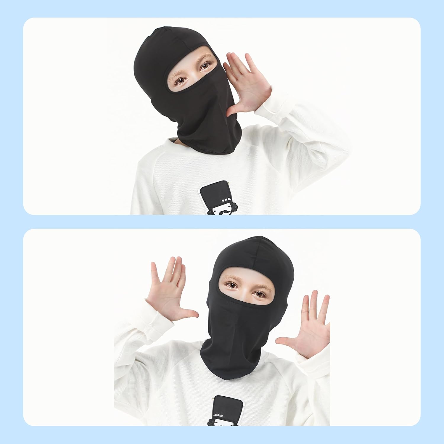 Detalle de Pukavt Kids Balaclava Ski Mask, UV Protection, Windproof Polyester