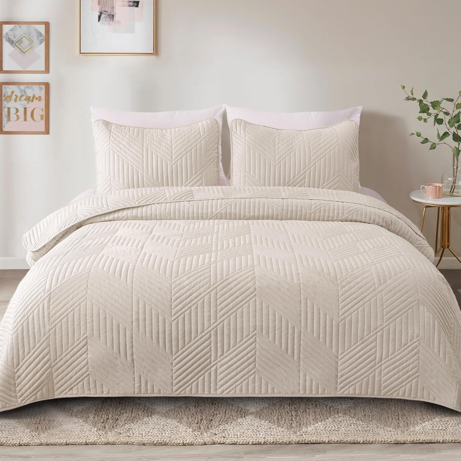 Thumbnail 1 de Exclusivo Mezcla Ultrasonic Full Queen Quilt Bedding Set