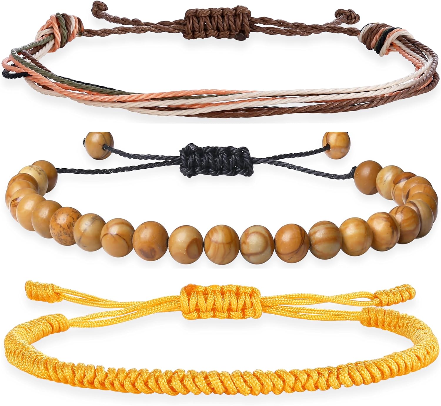 Detalle de XIANNVXI 3 Pcs Women Handmade Healing Bracelets Set