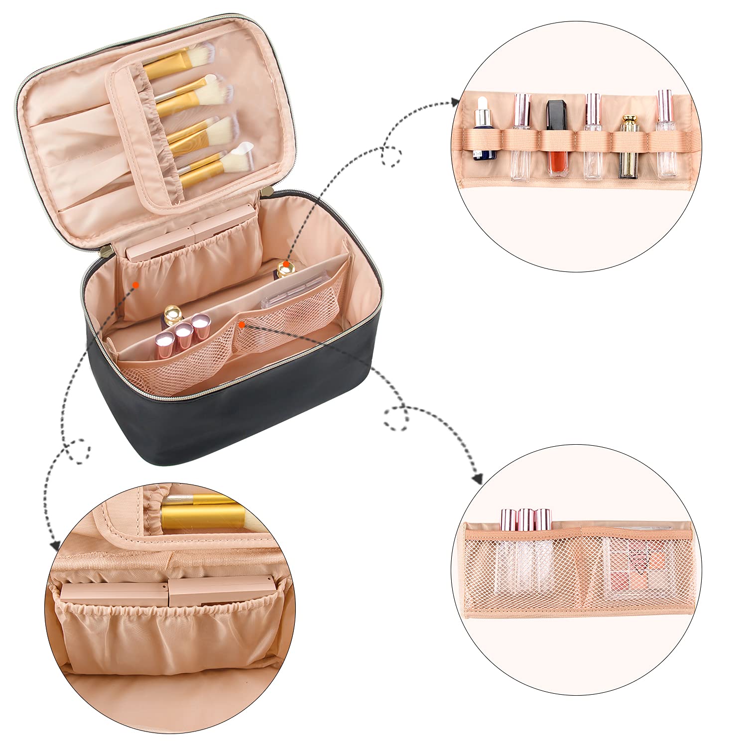 Detalle 2 de Kosmetiktasche Damen für Make-up, 9.4 Zoll