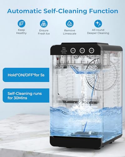 Thumbnail 5 de WELLENT Ice Maker Countertop: Compact, Portable Bullet Ice Maker with Self-Cleaning