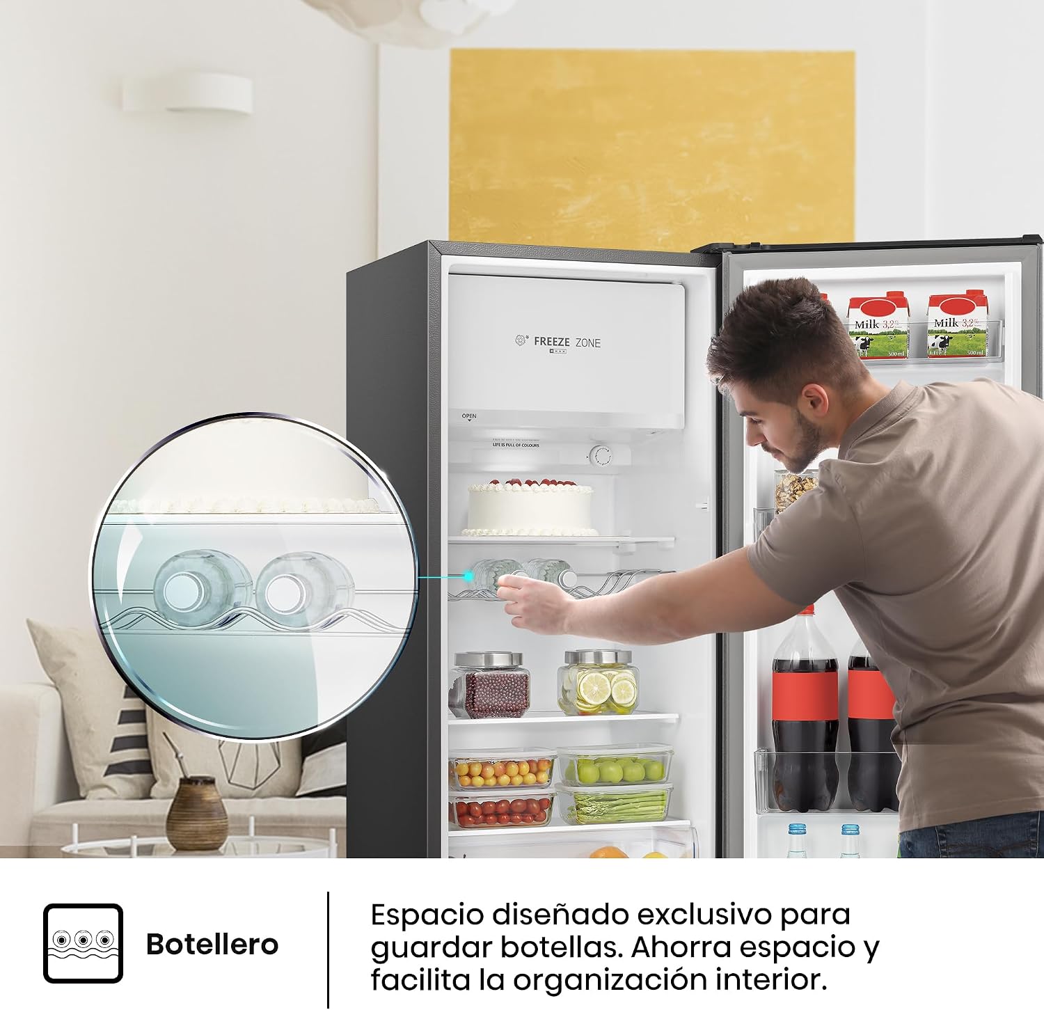 Detalle 2 de Hisense RR220D4BDE: Frigorífico 1 Puerta 165 L, Inox, con Cycle Defrost