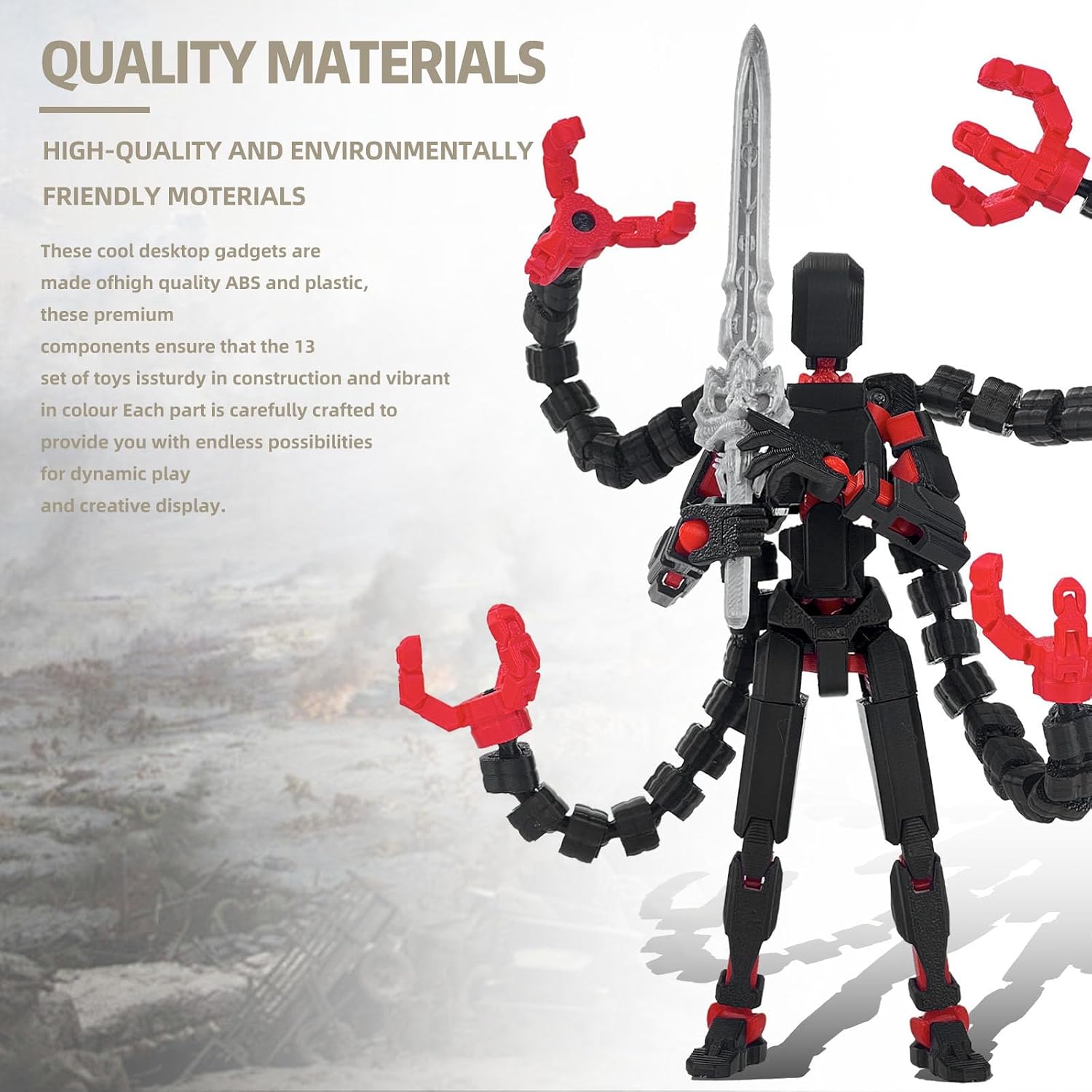 Thumbnail 5 de PkghoKids Assembly Completed T 13-Joint 3D Printed Robot Figure