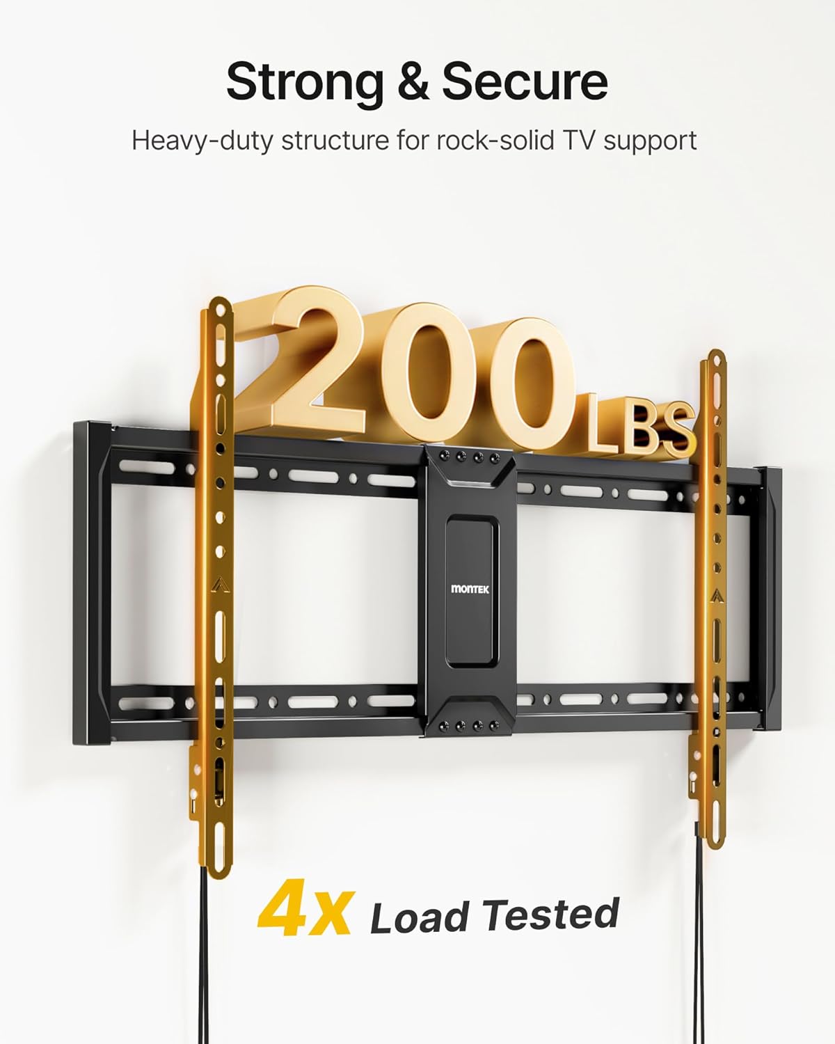 Detalle de monTEK Heavy Duty Fixed TV Wall Mount (37–90 Inch) with 1.1" Ultra-Slim Profile