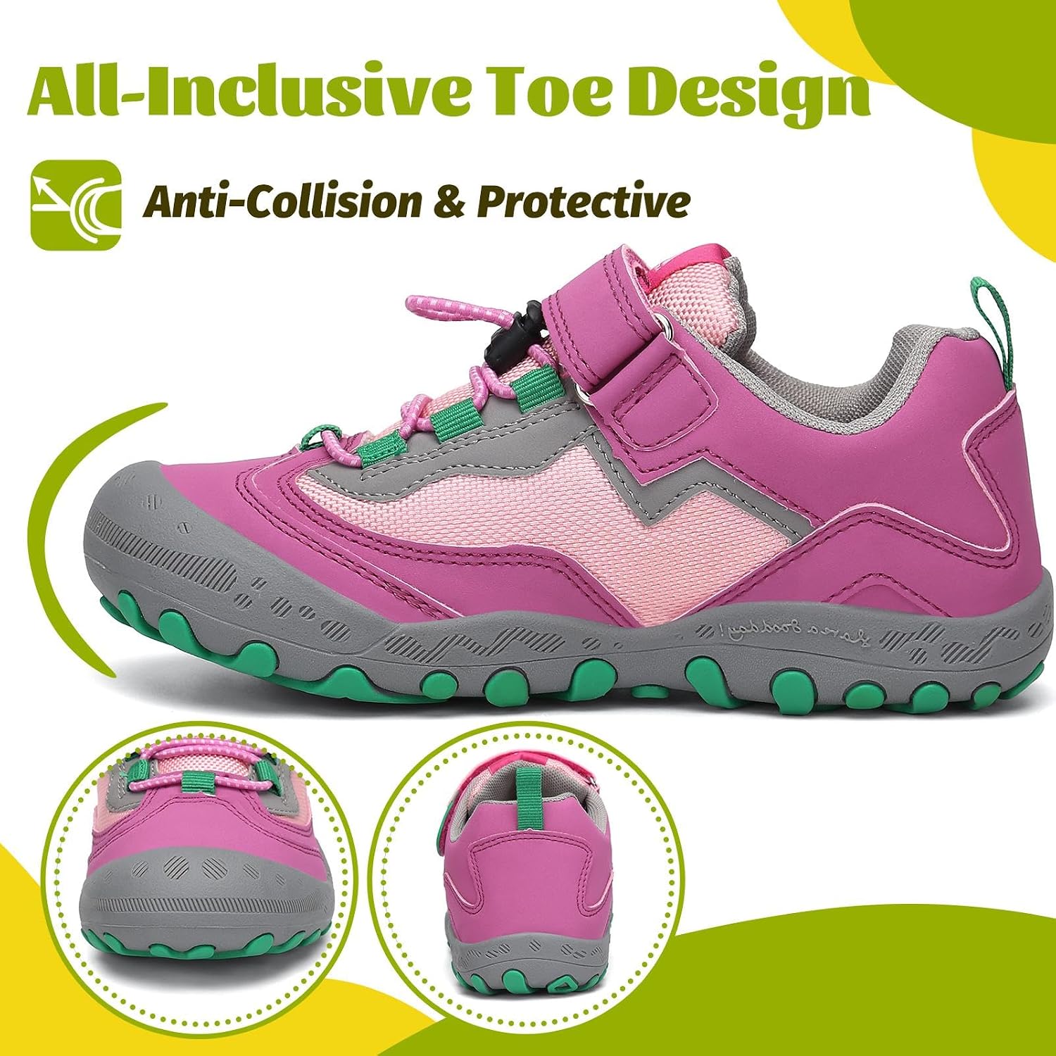Detalle de Mishansha Kids Hiking Boots: Breathable, Protective, and Ready for Outdoor Adventures