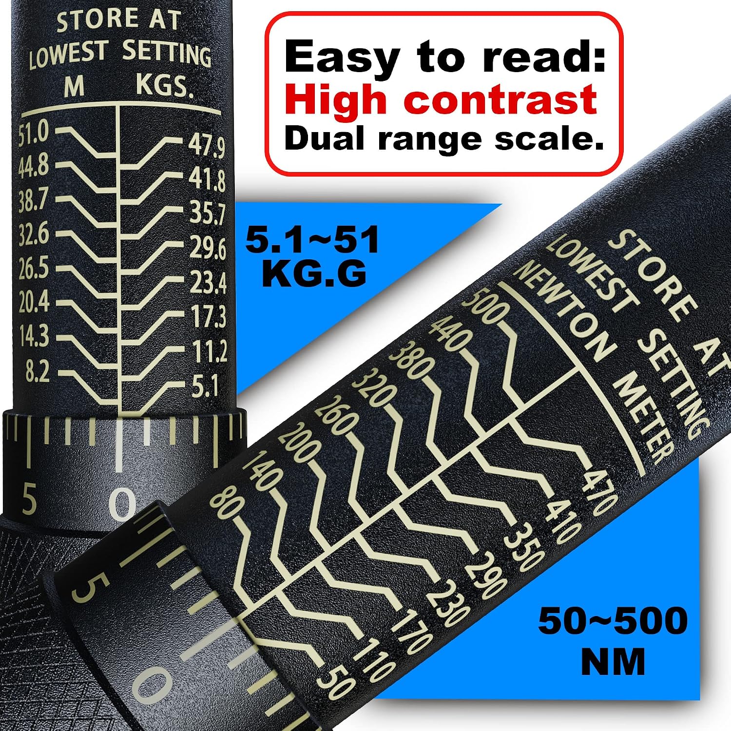 Thumbnail 3 de Aurlloct clé dynamométrique 3/4" 50–500 Nm à cliquet réversible (72 dents) avec précision ±5%