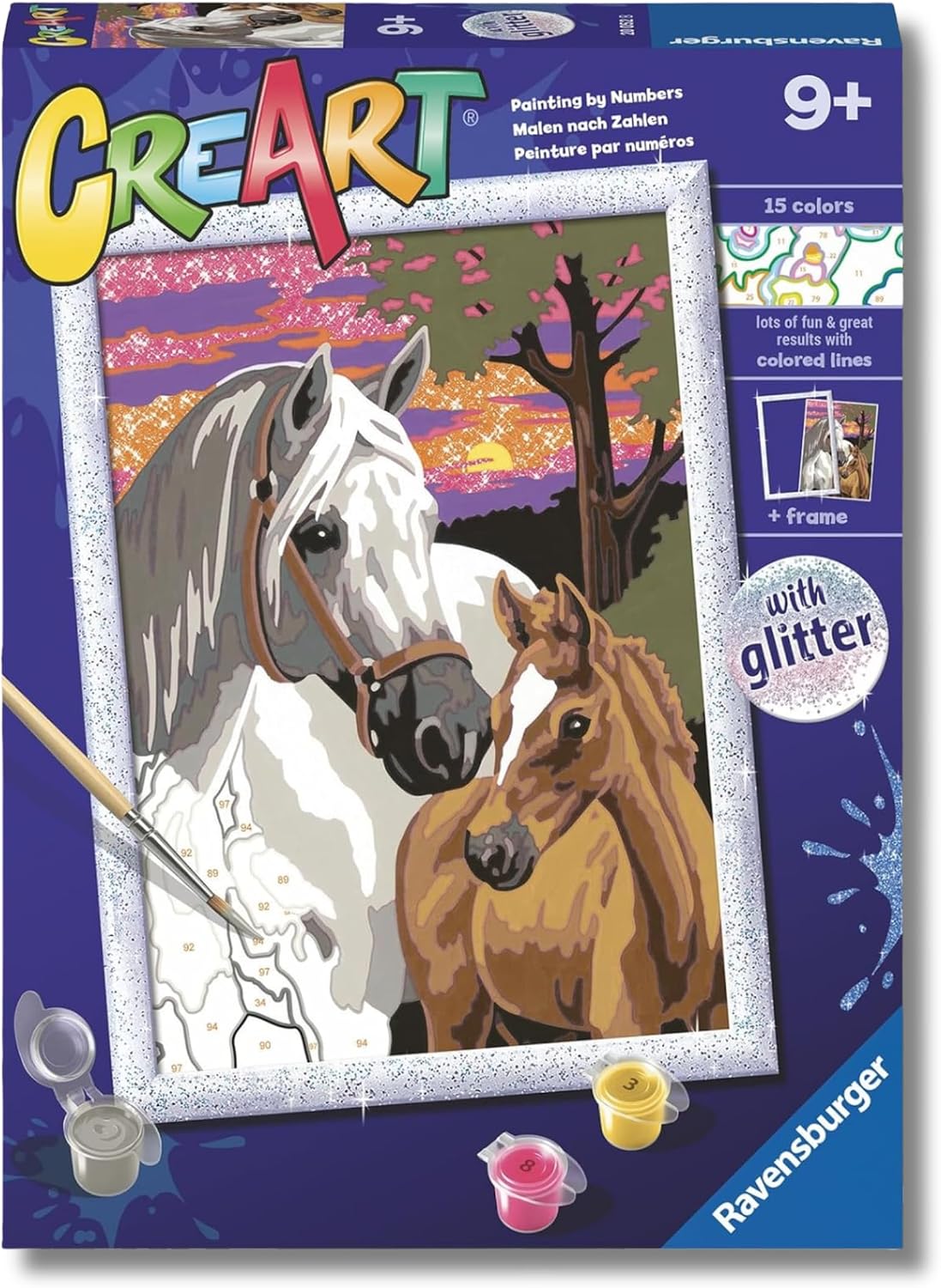 Thumbnail 6 de Ravensburger Creart Cavalli al tramonto 18x24 cm 🎨