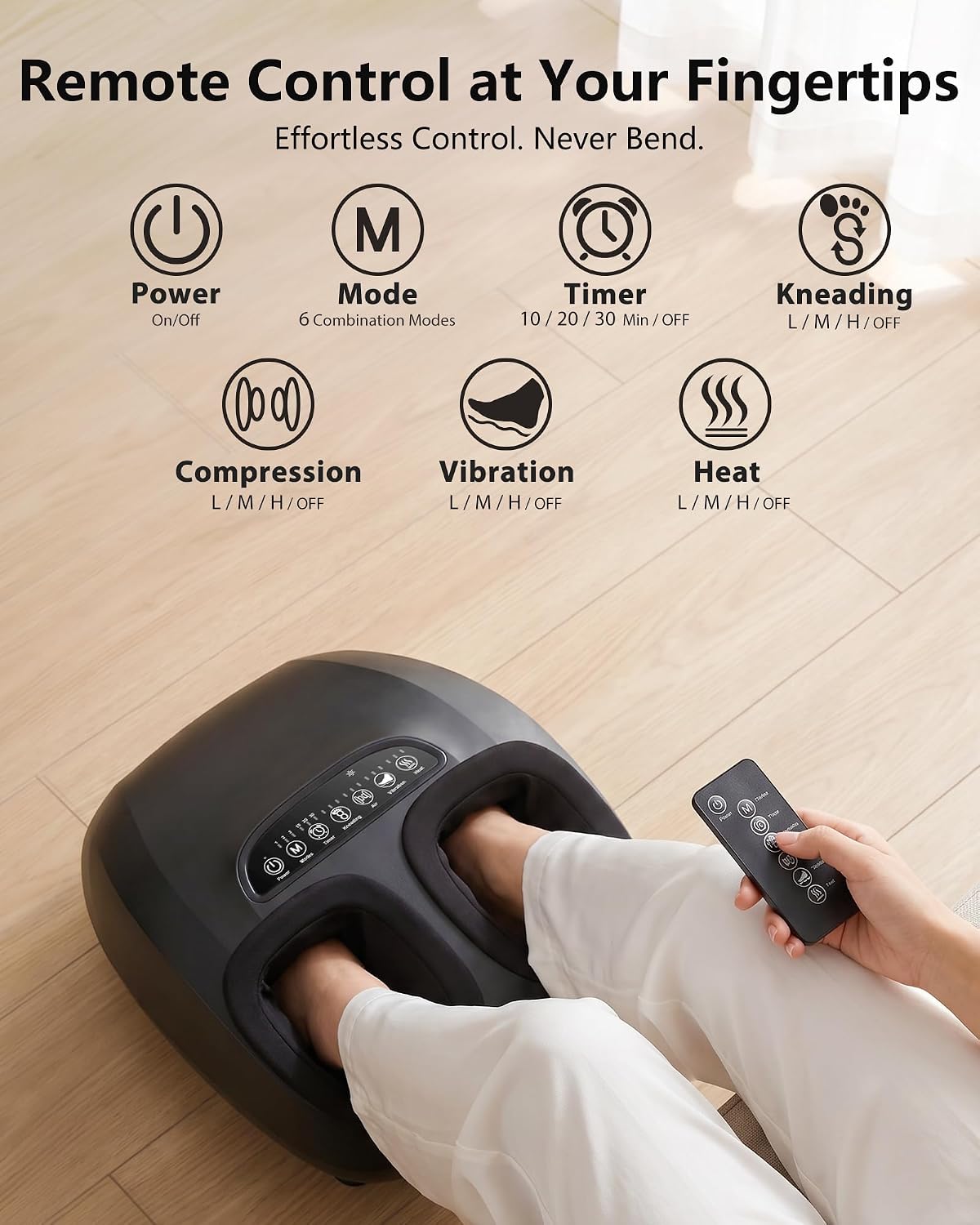 Detalle de Punbty Shiatsu Foot Massager with Heat