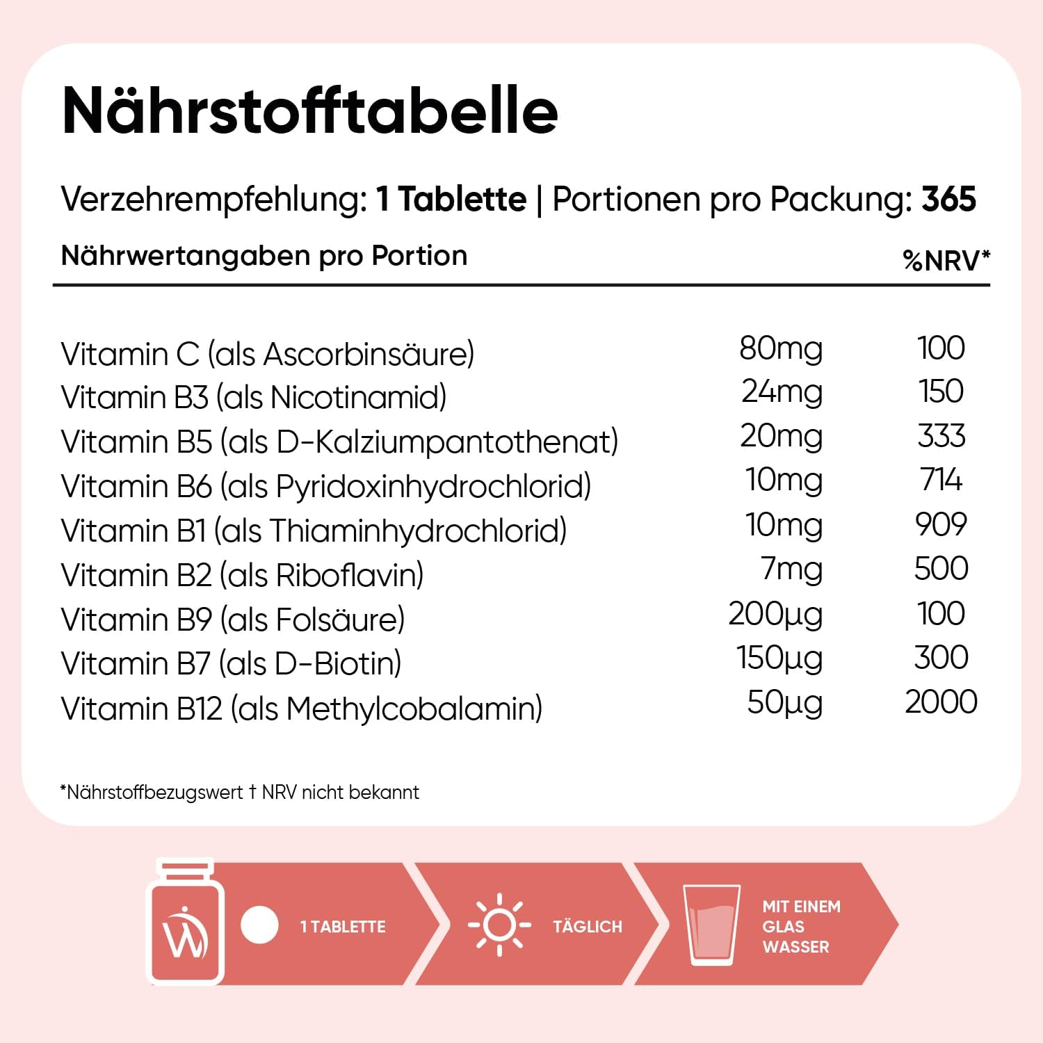 Detalle de WeightWorld Vitamin B Komplex 365 Tabletten đ