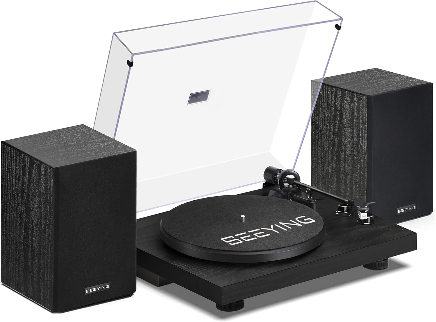 Thumbnail 6 de Bluetooth Vinyl Record Player with 36W Stereo Bookshelf Speakers, USB Recording & Auto Stop