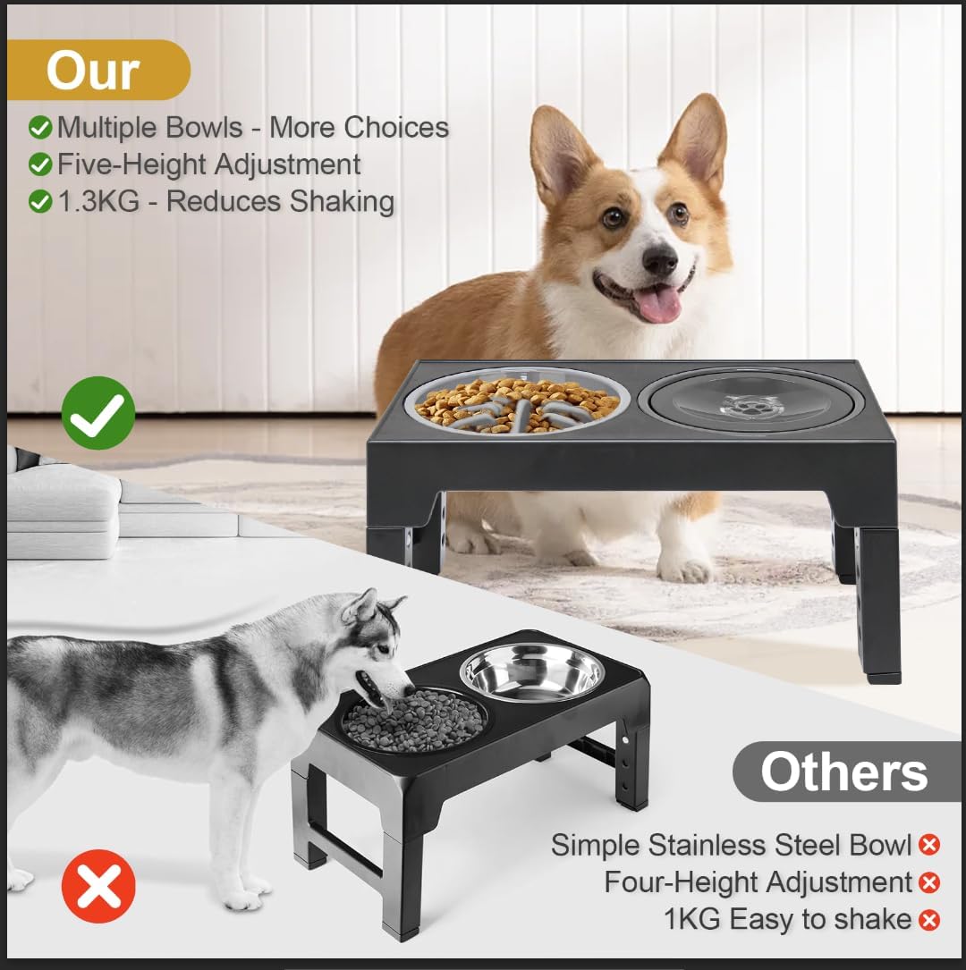 Thumbnail 4 de Polegas 3-in-1 Raised Dog Bowl with Slow Feeder