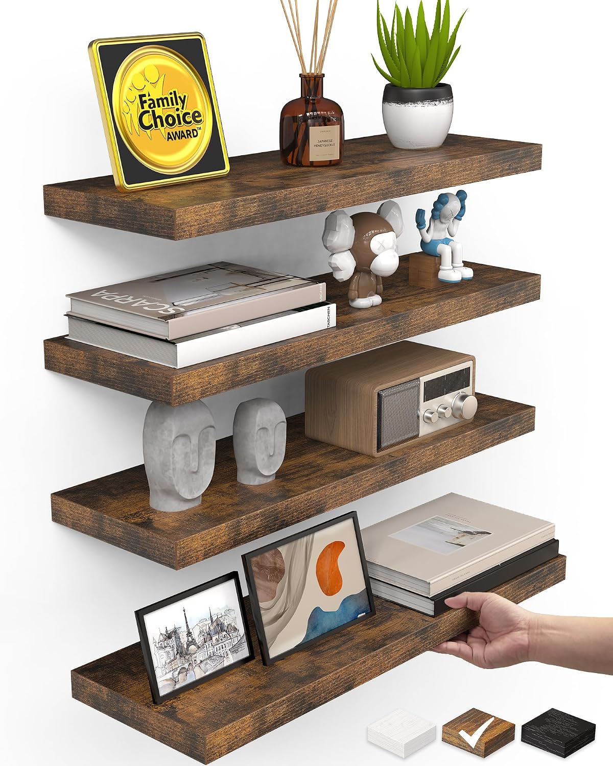 Detalle de BAYKA Floating Shelves, 15.7 in