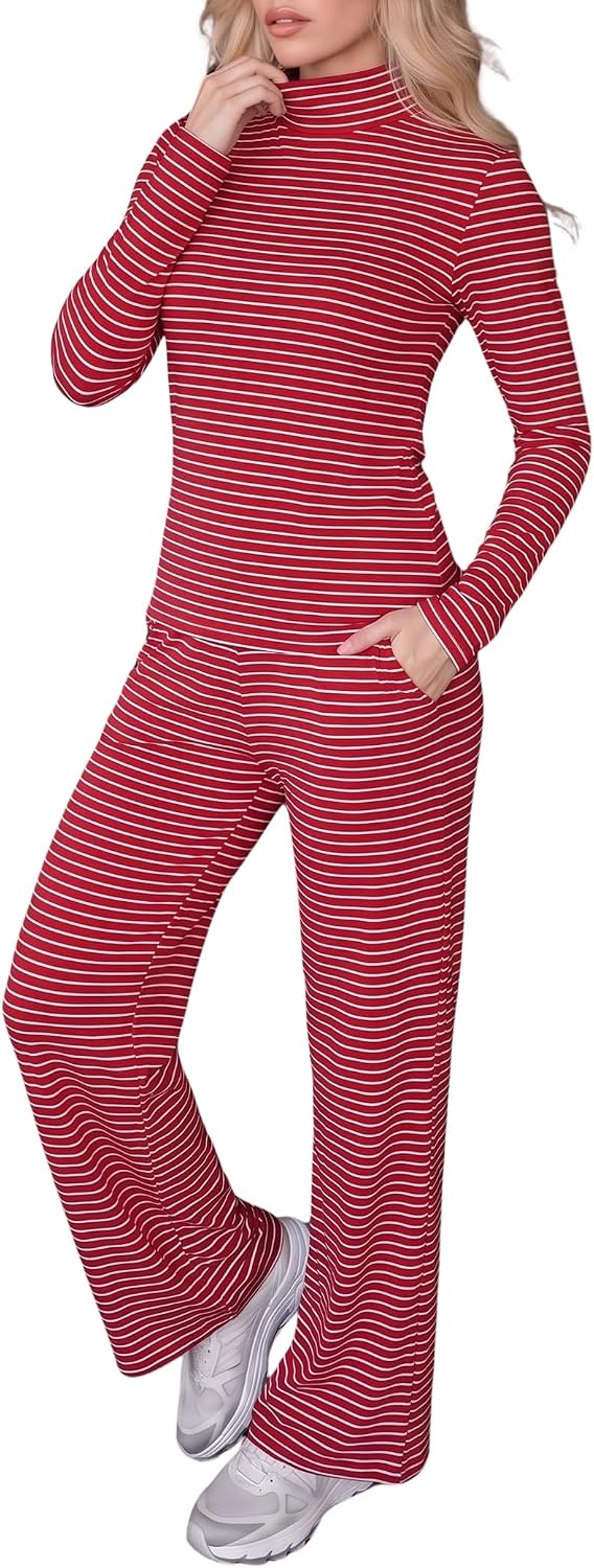 Detalle de Ekouaer Women's Lounge Set, Polyester-Spandex Blend