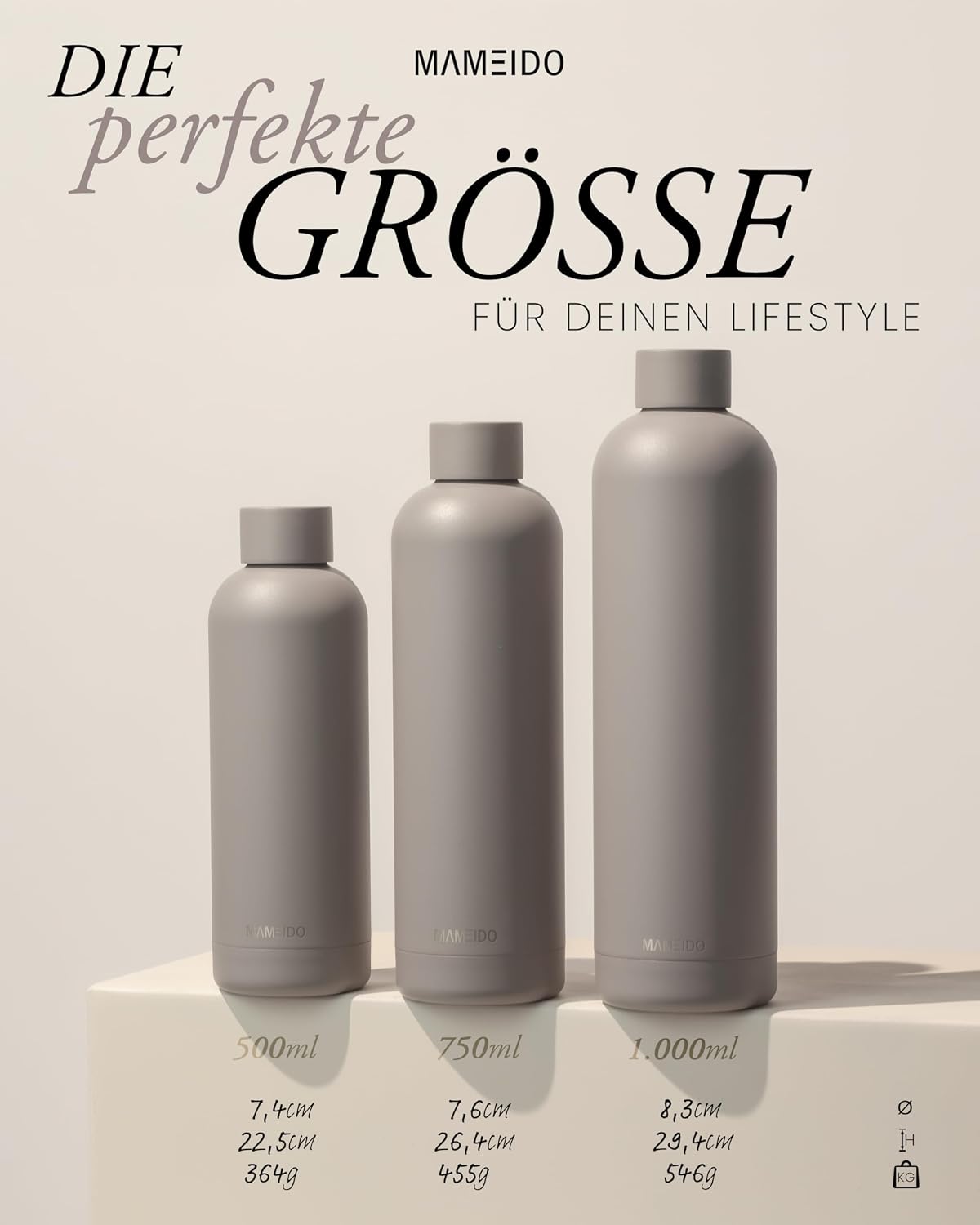 Detalle de MAMEIDO Thermosflasche 750 ml Femme Fatale – Edelstahl, auslaufsicher, BPA-frei