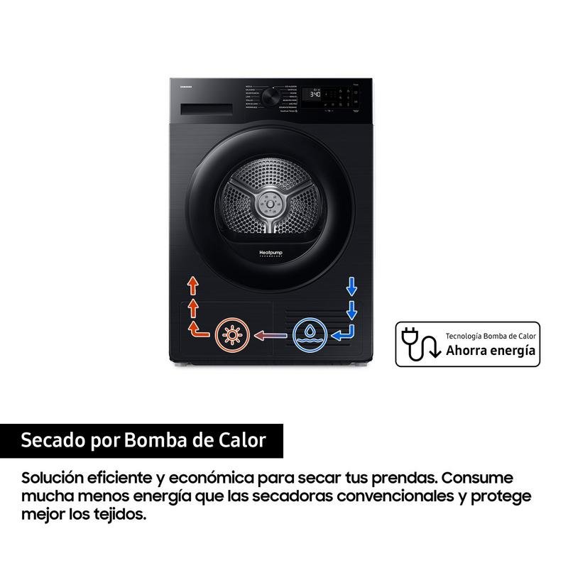Thumbnail 1 de Samsung DV90DG52A0ABEC: secadora de bomba de calor de 9 kg con AI y Wi‑Fi