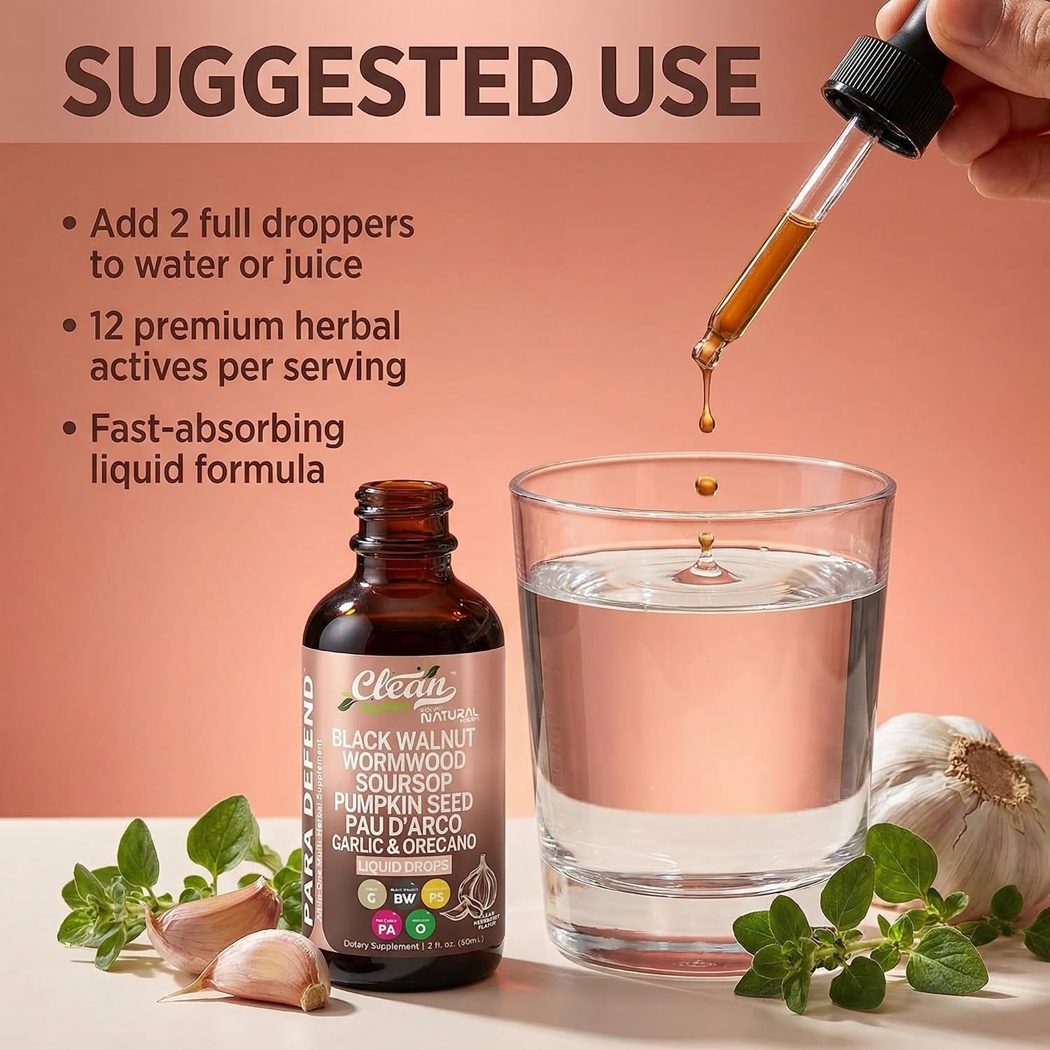 Detalle 2 de Clean Nutra Liquid Herbal Supplement Drops