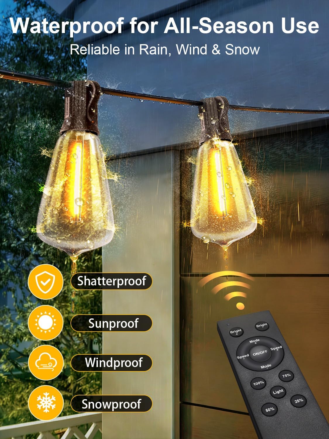 Thumbnail 6 de DREAMLAND ST38 100 ft Smart LED String Lights, Warm White, App and Remote Control