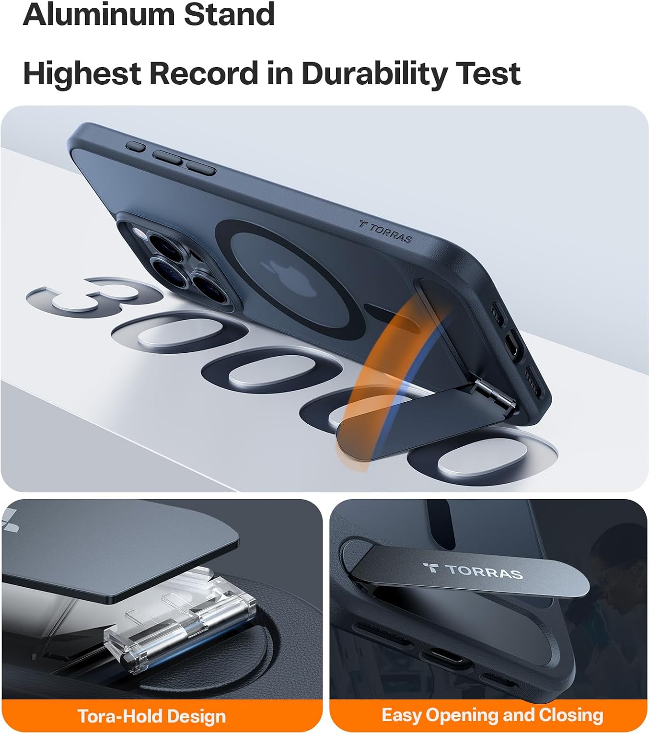 Thumbnail 6 de TORRAS Strong Magnetic Stand for iPhone 16 Pro 6.3"
