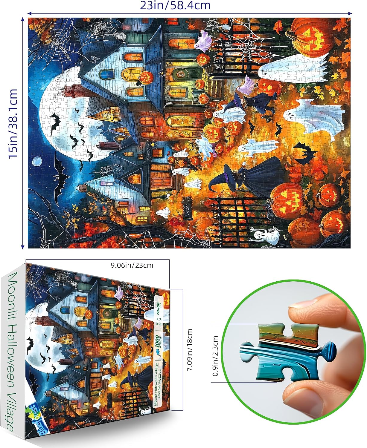 Detalle 2 de Blueforest Halloween Jigsaw Puzzle, 1,000 Pieces