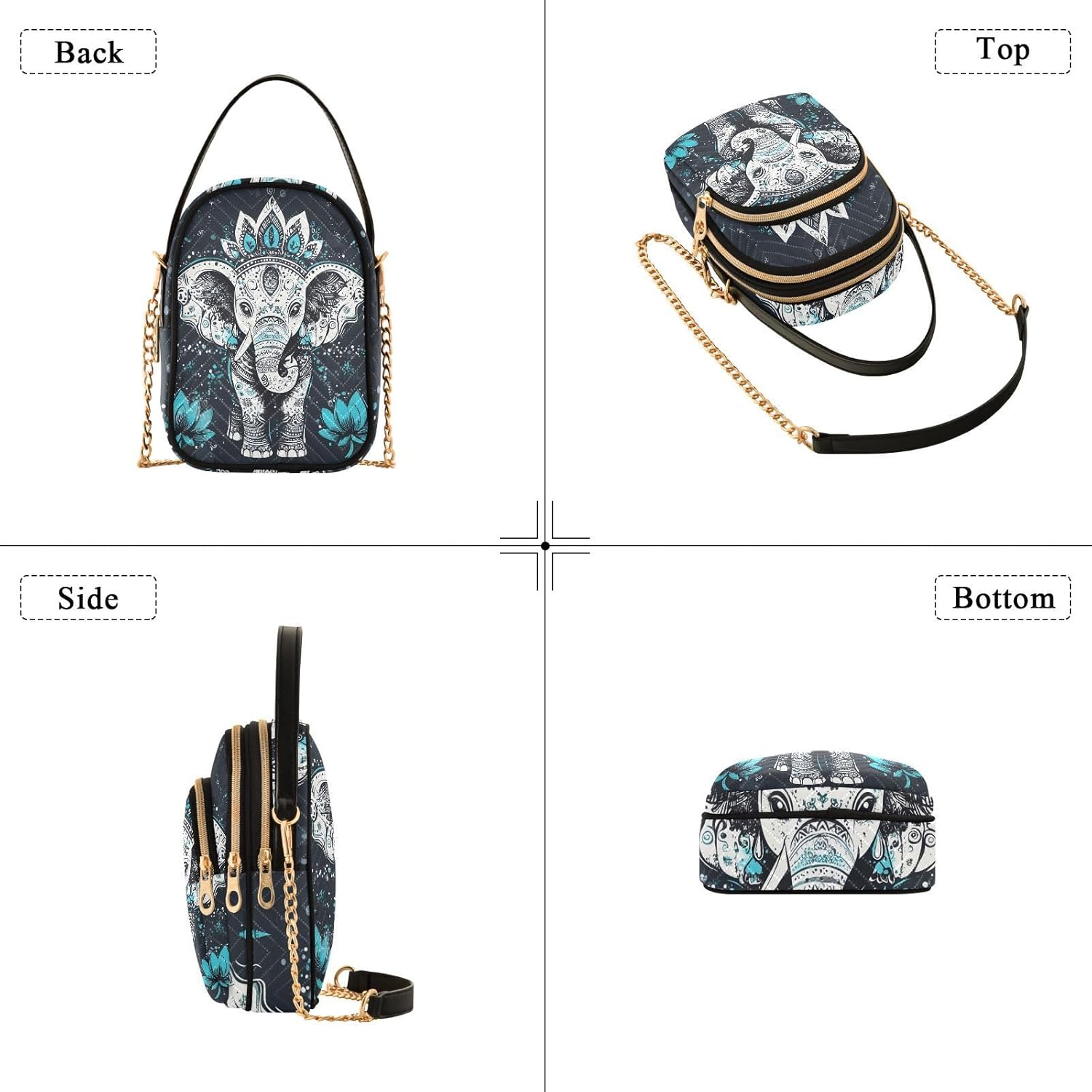 Thumbnail 4 de Mnsruu Small Crossbody Bag for Women — Trendy Skull Gothic Mini Sling