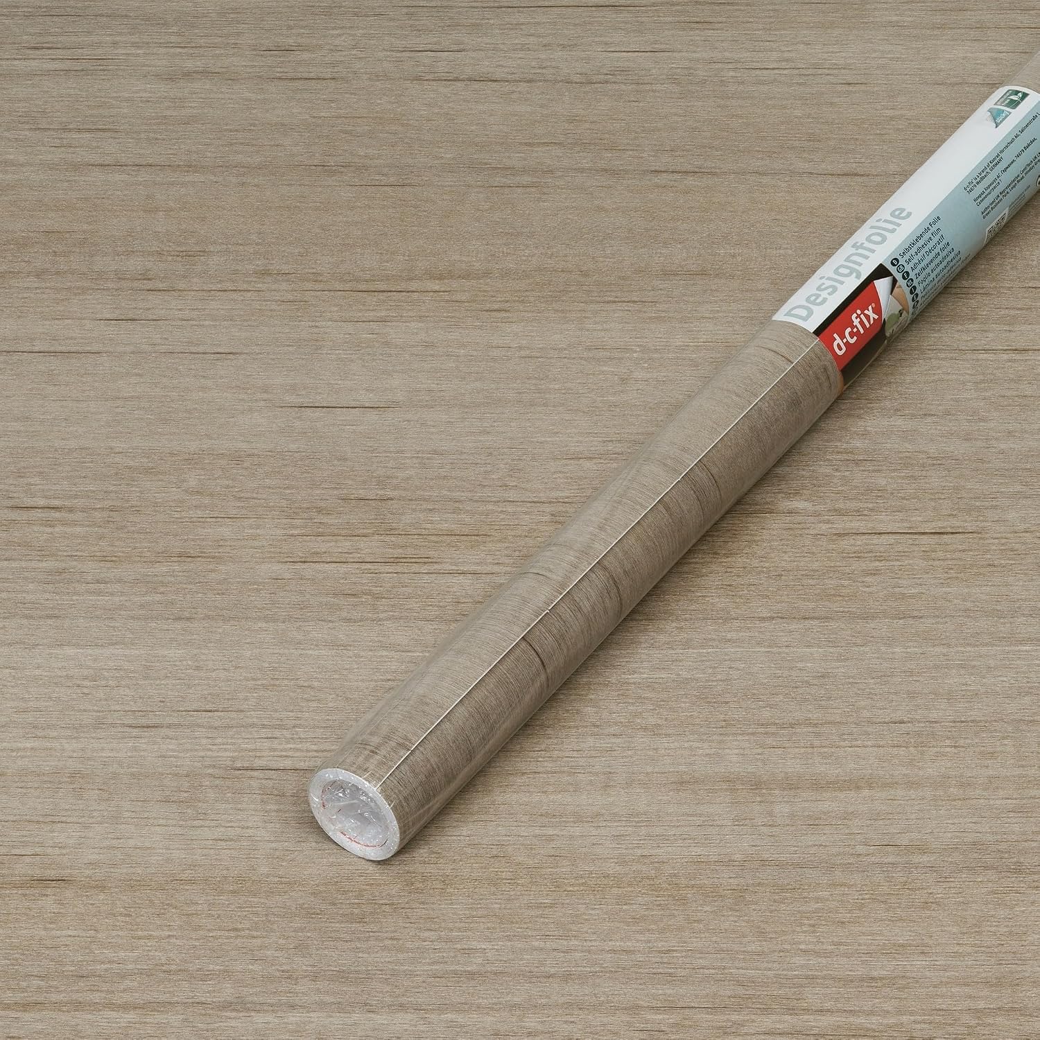 Detalle de d-c-fix Tira Wood greige – samoprzylepna folia meblowa, 45 cm x 15 m