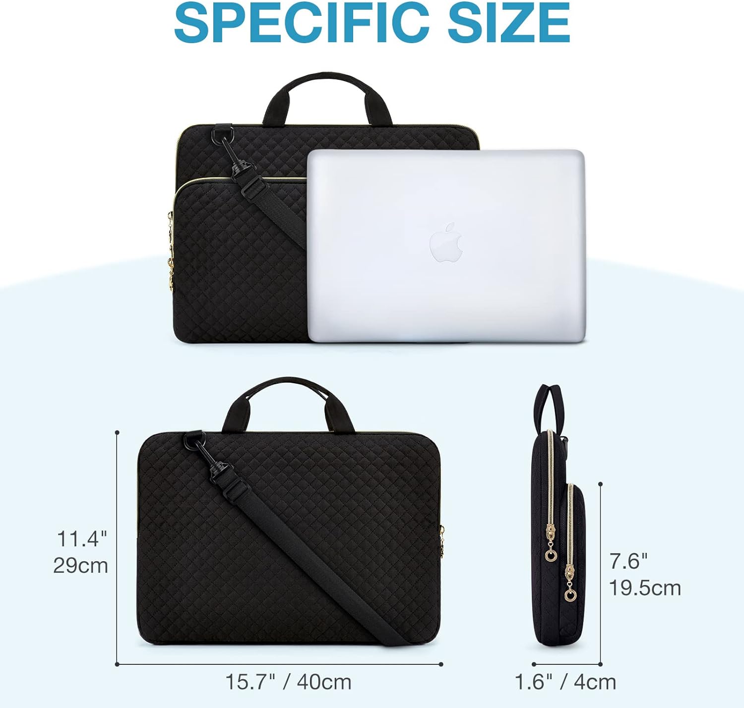 Detalle 2 de BAGSMART Laptop Sleeve for 15.6-Inch Laptops