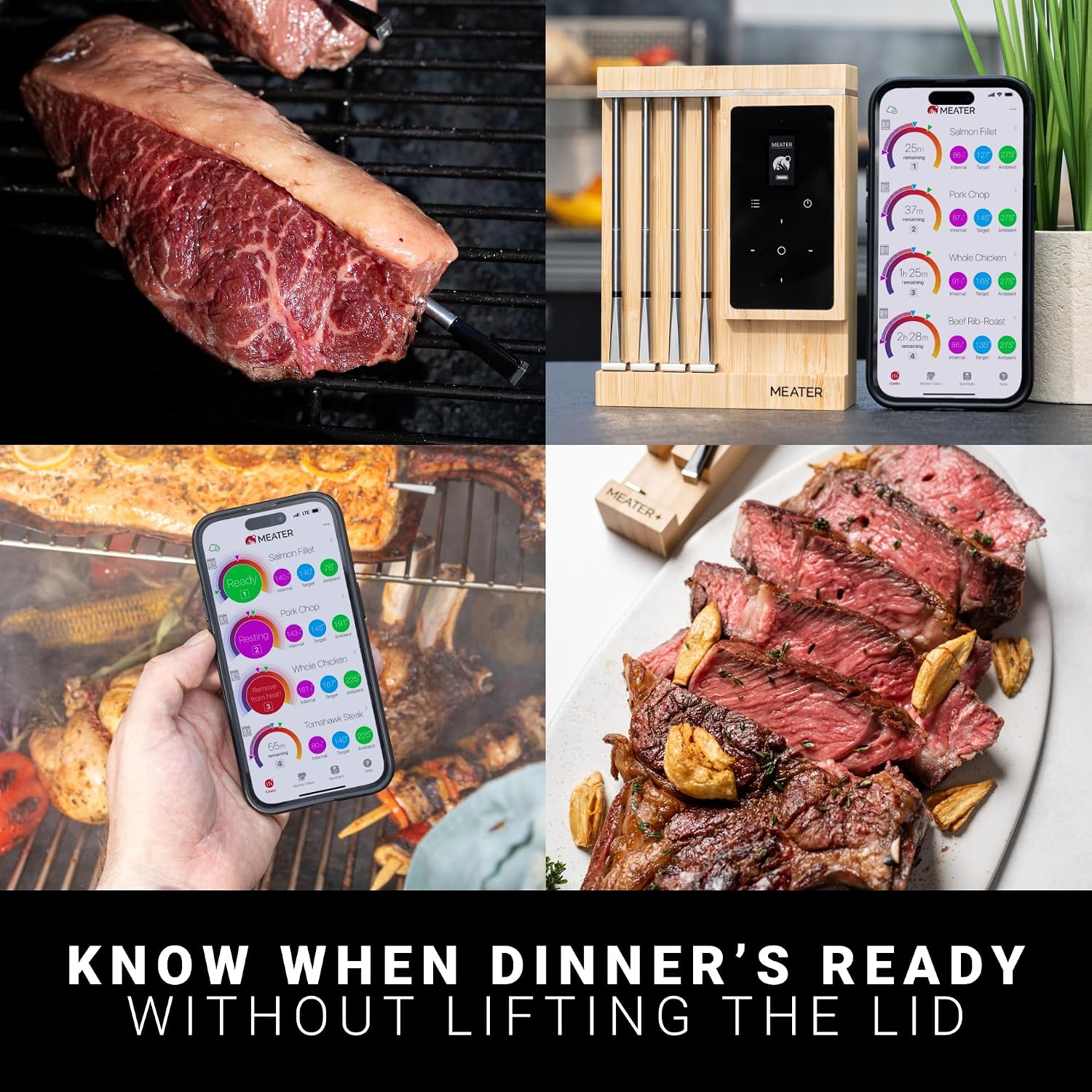 Detalle de MEATER Pro XL: Wireless Smart Meat Thermometer with 4 Probes