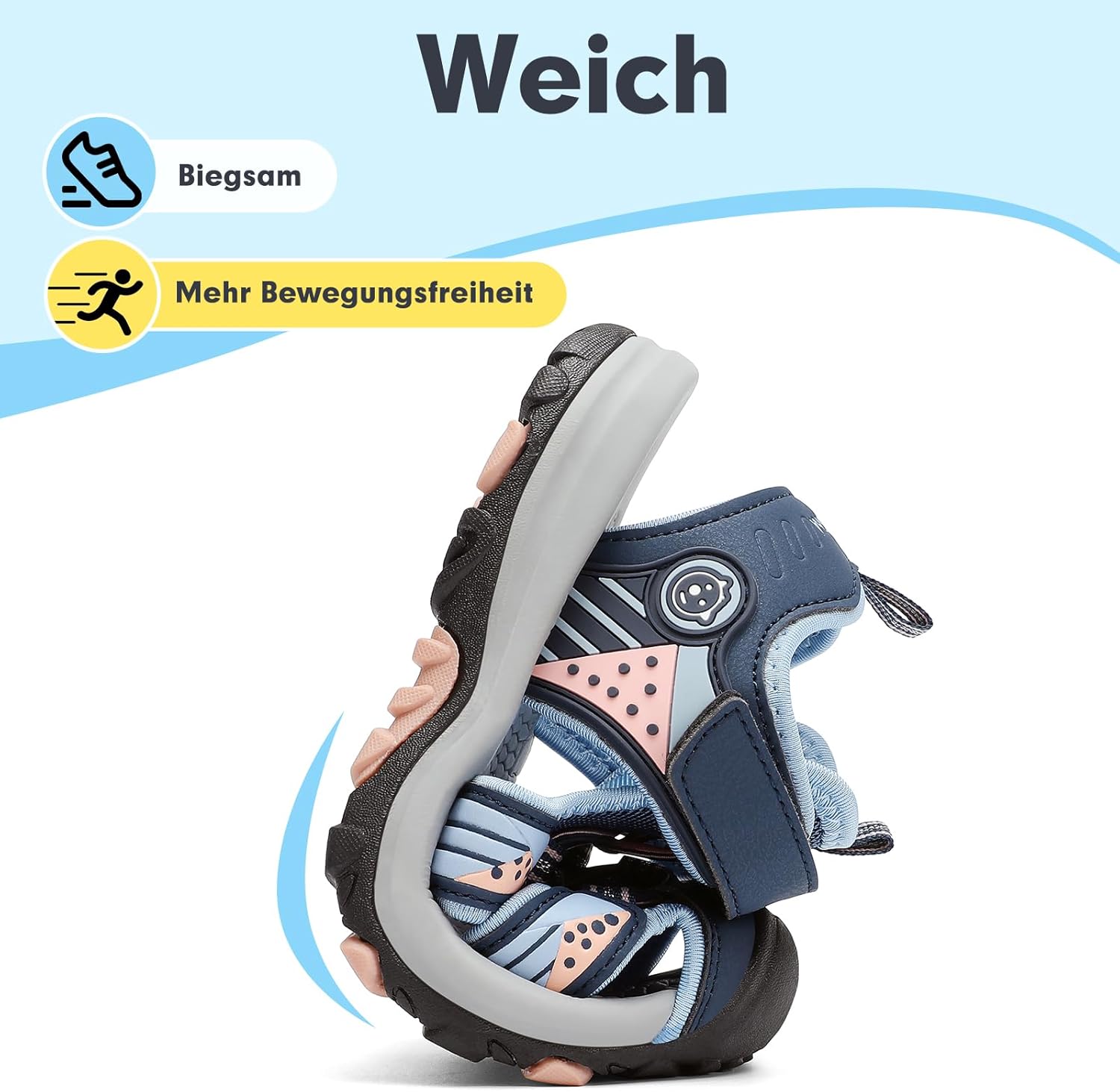 Thumbnail 4 de Mishansha Geschlossene Jungen Sandalen – Atmungsaktiv, Schnellverschluss und rutschfeste Sohlen, Größe 24–39