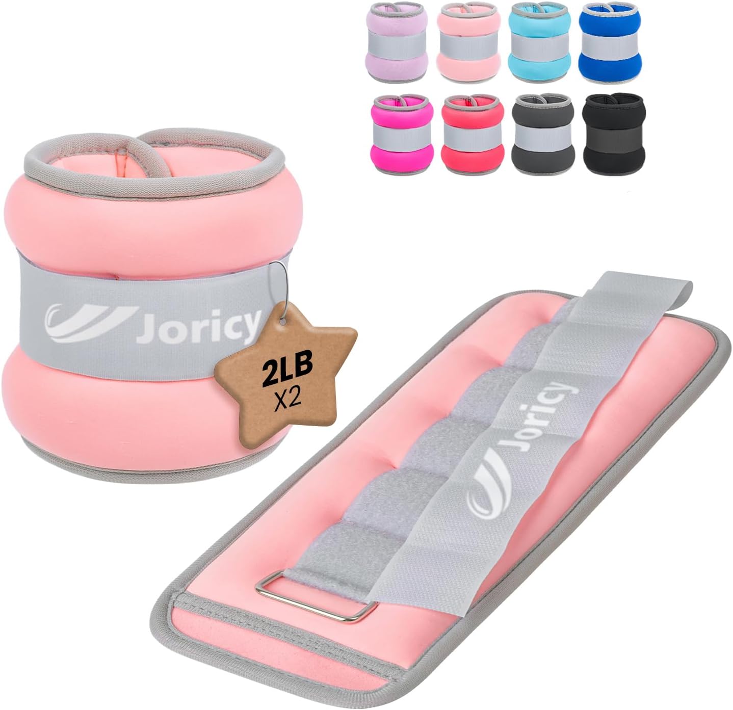 Detalle de Ankle Weights – Pair of 4 LBS (2 LBS Each) with Adjustable Straps