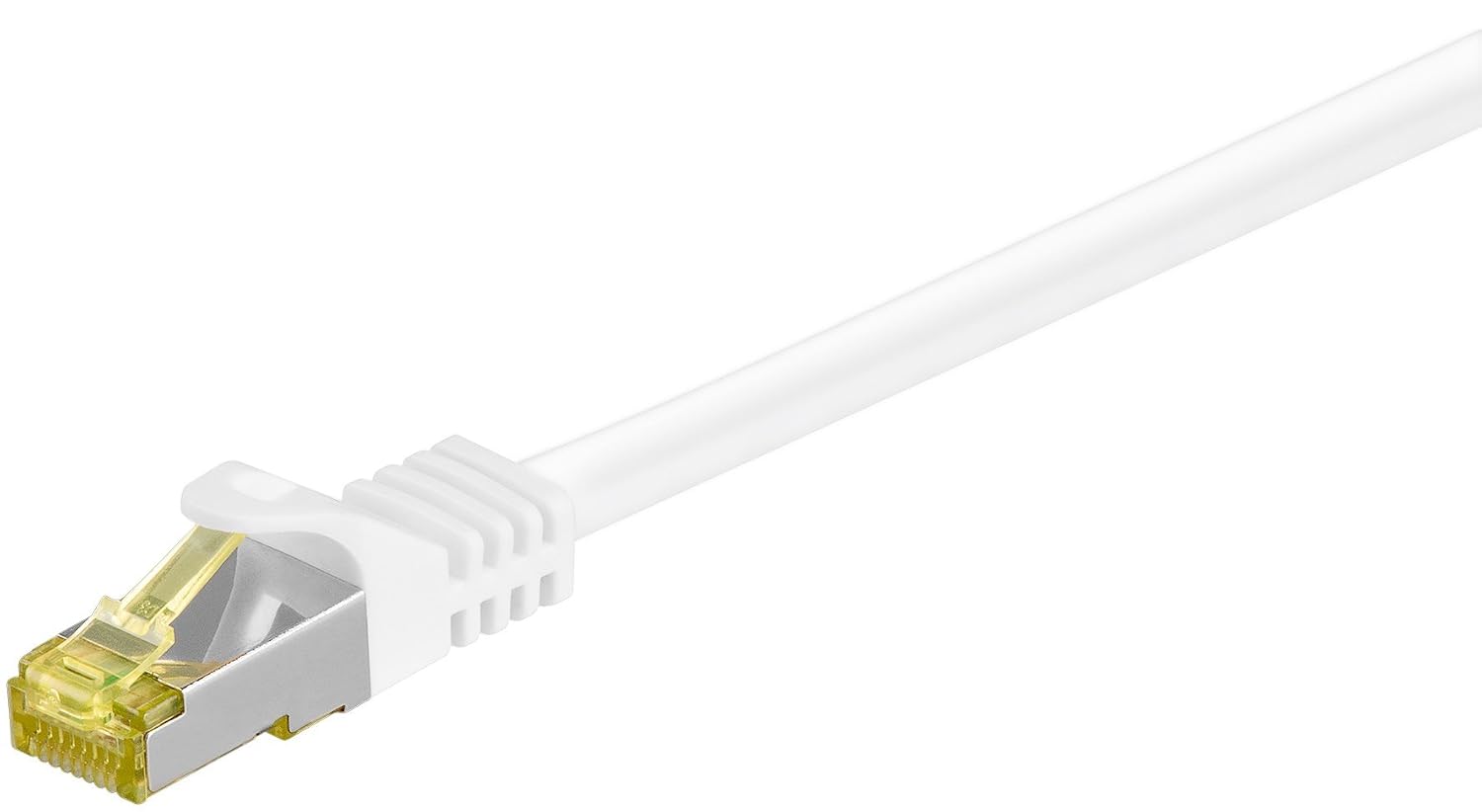 Detalle de Goobay 92668 kabel LAN CAT 7 S/FTP, 15 m, RJ45, biały