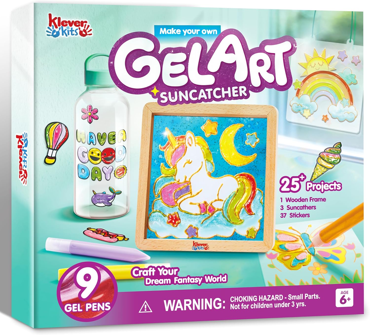 Detalle de Klever Kits Gel-Art-Set – All-in-One-Gel-Kreativset für Kinder ab 6 Jahren