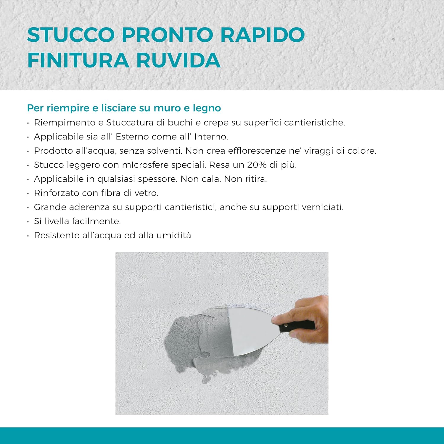 Detalle de Aguaplast Rapid Fill – mastic en pâte prêt à l’emploi gris à séchage rapide, 1 kg