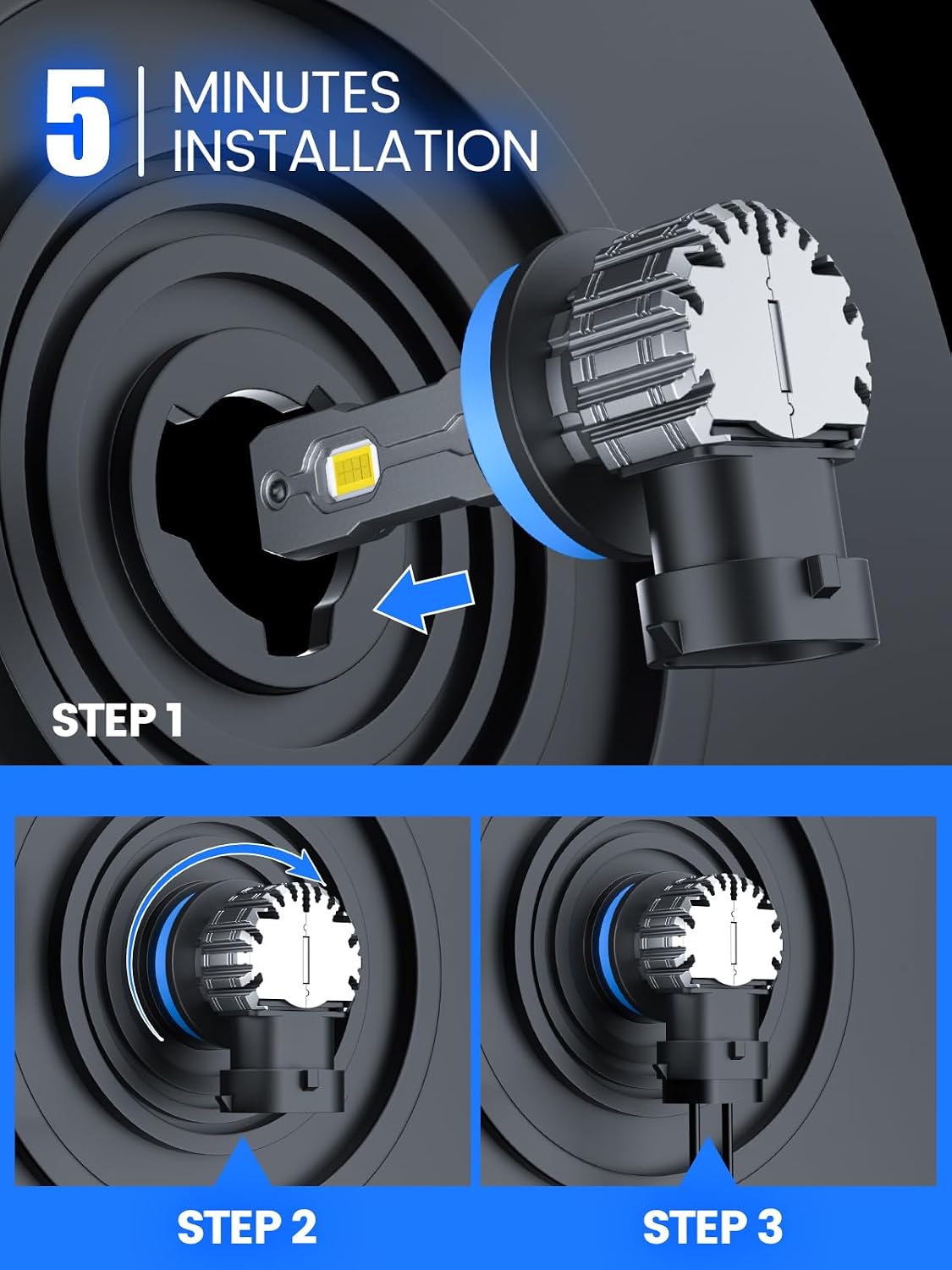 Thumbnail 6 de FTEVAR H11/H8/H9 LED Bulb 30000LM Pack of 2