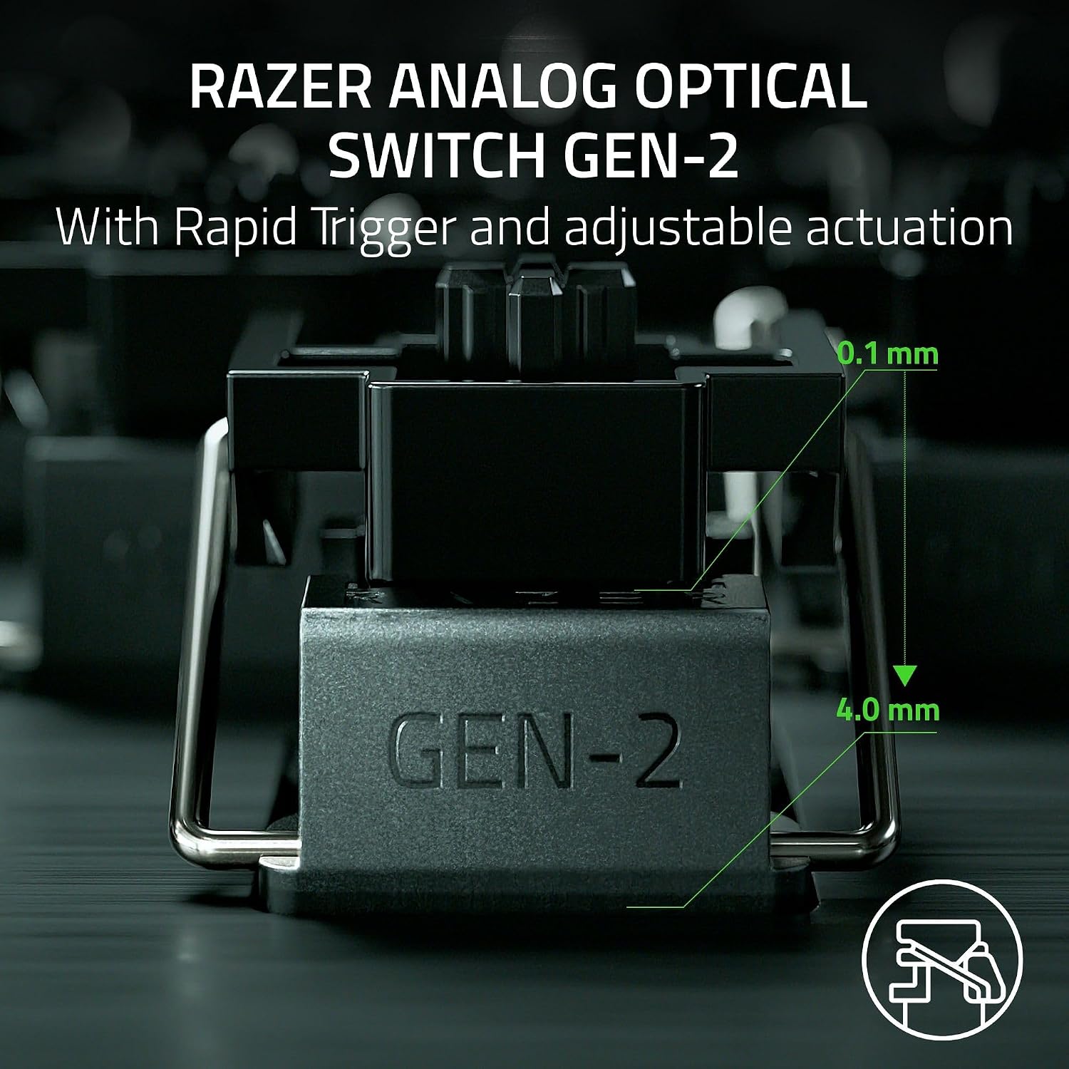 Detalle 2 de Razer Huntsman V3 Pro Tenkeyless (TKL) Analog Optical Gaming Keyboard – Snap Tap & Rapid Trigger, UK QWERTY, Black