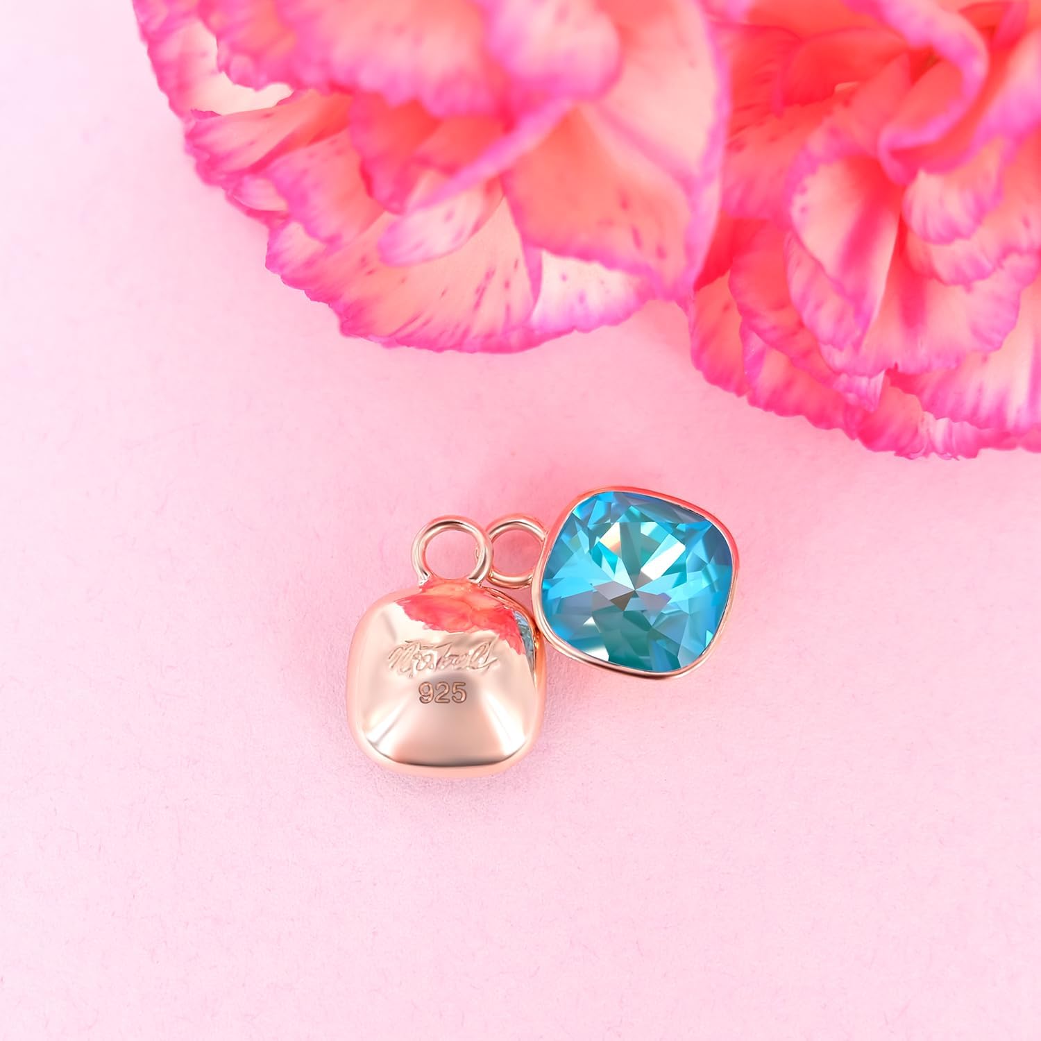 Thumbnail 4 de Charm Anhänger Rosegold 2 Stück aus 925er Sterling Silber – Nobel Schmuck®
