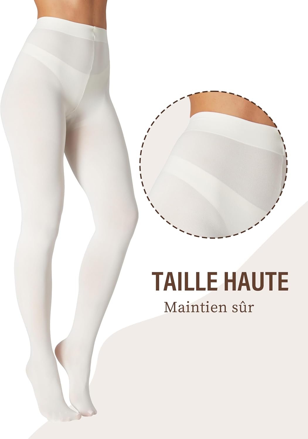 Detalle de Seidiva Collant Femme Opaque 80 Deniers