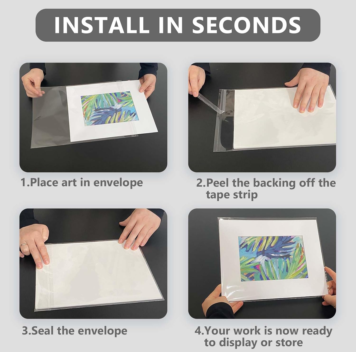 Thumbnail 6 de Somime Acid-Free Art Print Sleeves, 12 2/5-Inch