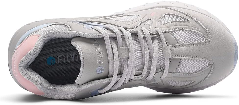 Detalle 2 de FitVille Womens Extra Wide Fit Trainers – comfortable walking & running shoes with arch support for plantar fasciitis and flat feet
