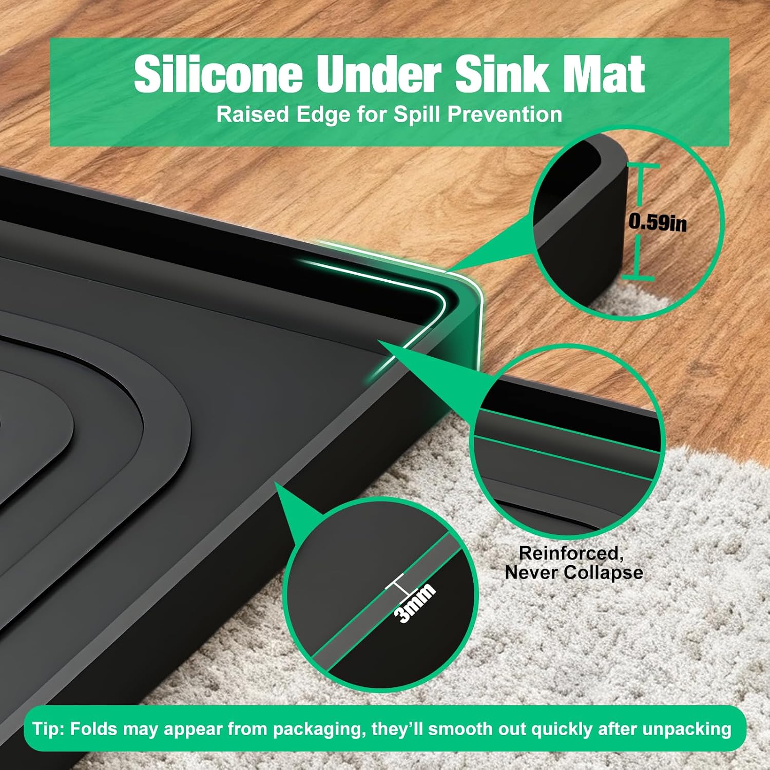 Detalle 1 de Under Sink Mat 31 x 22 Inches