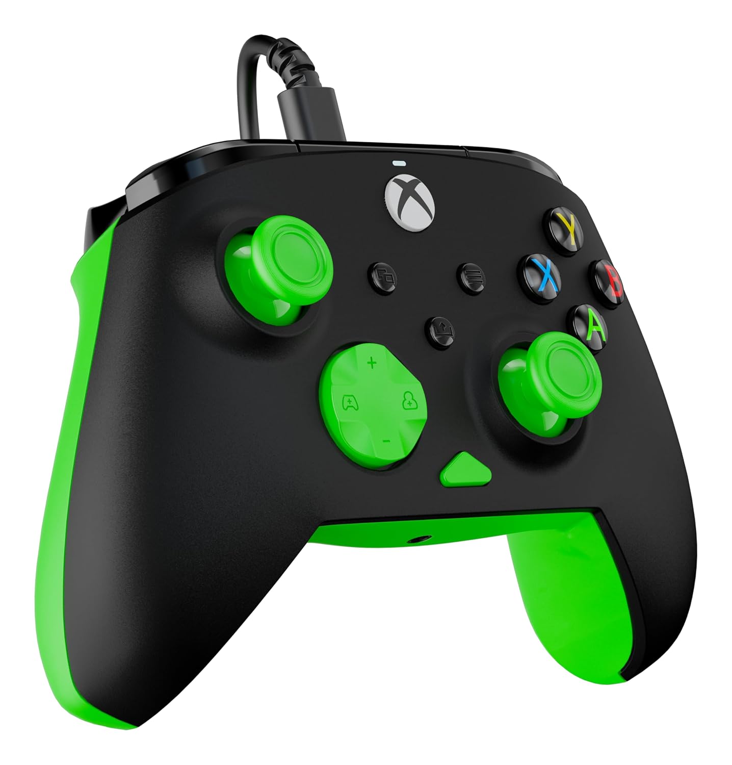 Detalle de Turtle Beach Rematch Core (Schwarz/Grün) – kabelgebundener Gaming-Controller für Xbox Series X|S, Xbox One & Windows-PCs
