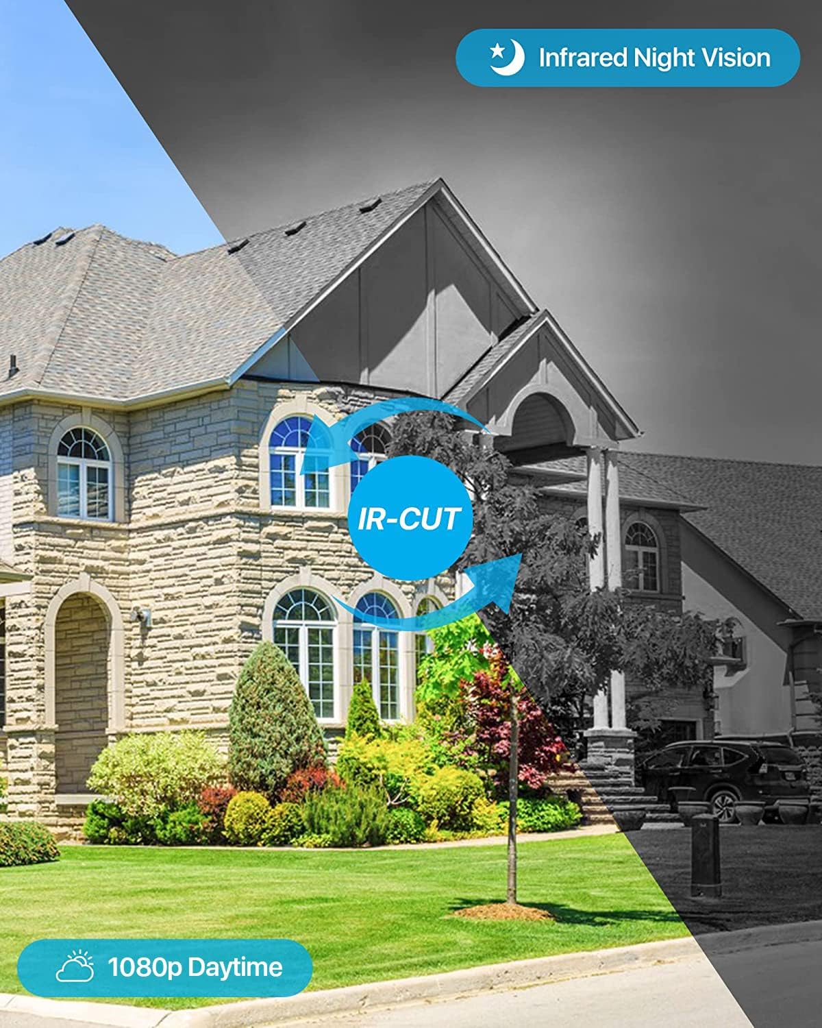 Thumbnail 1 de ZOSI 4PCS 1080P TVI: telecamere di sorveglianza per esterni IP66 con visione notturna fino a 20 m e lente 3,6 mm