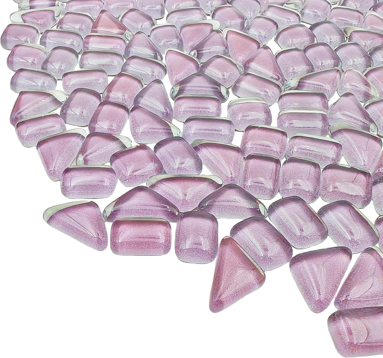 Detalle de Kristallglas Mosaikfliesen Set Lila – 500 g (1,1 lb) für DIY-Dekoration und Gartenprojekt