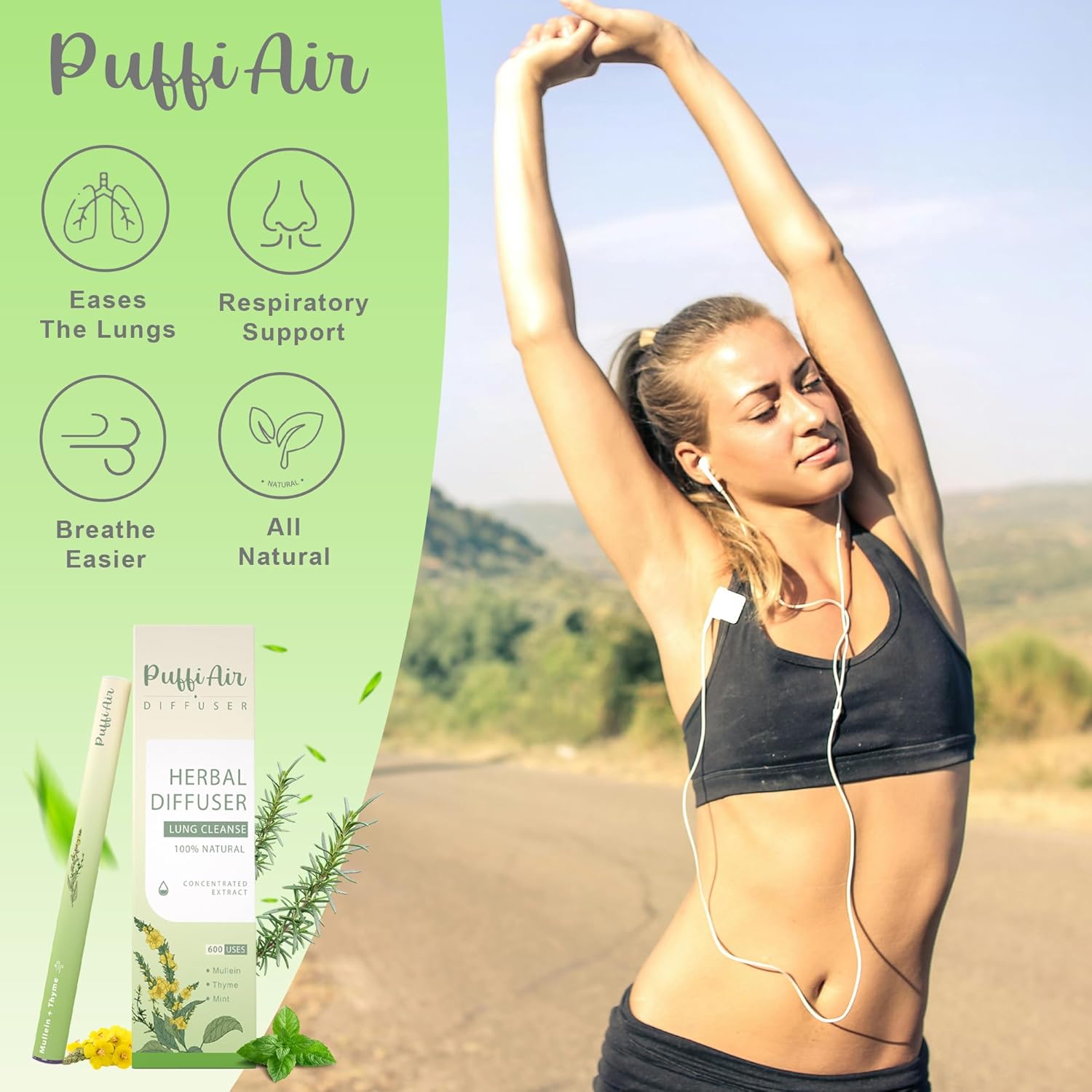 Detalle 2 de PUFFIAIR Focus Energy Duo Diffuser Pen Set, 2 Count
