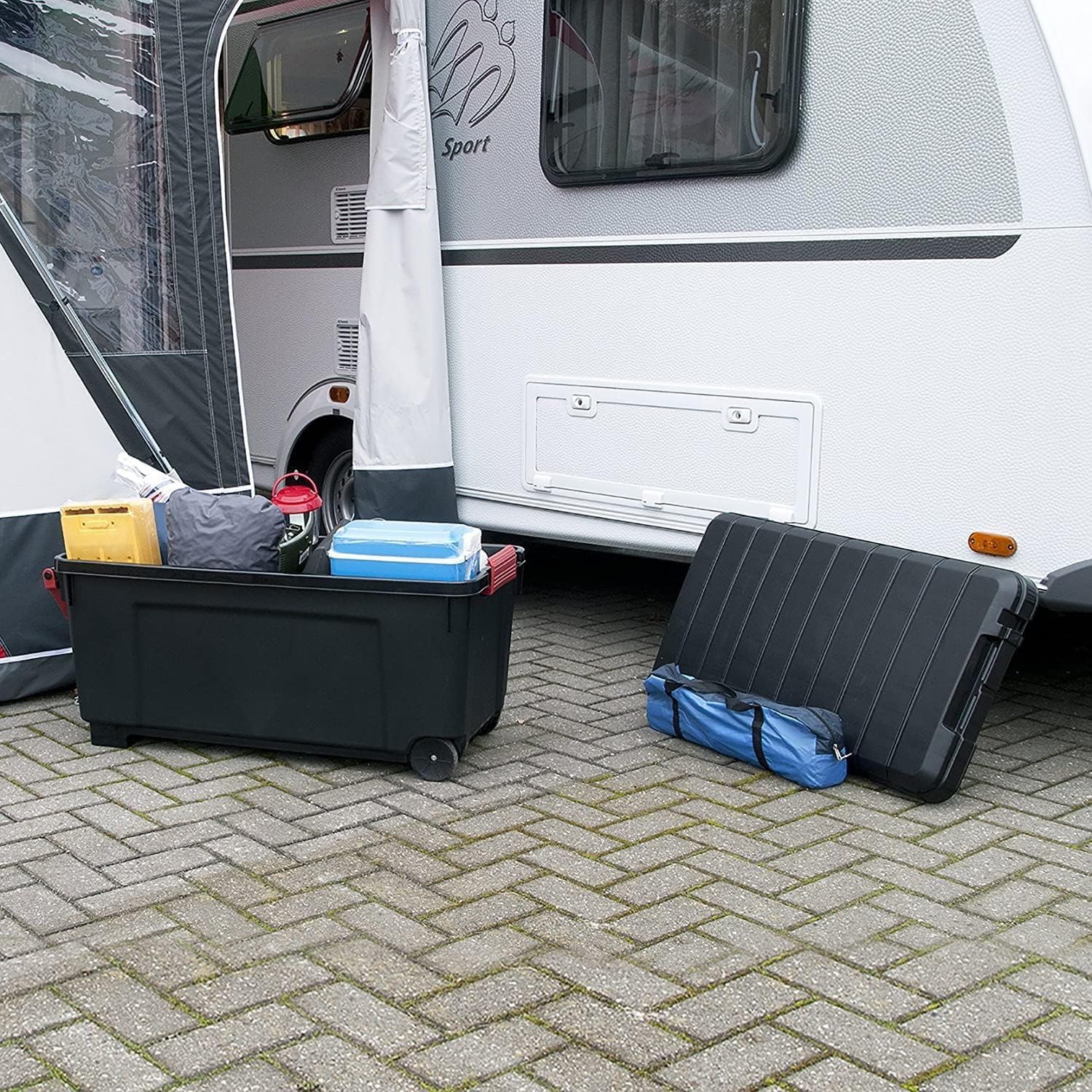 Thumbnail 3 de Scatola di immagazzinaggio Iris Ohyama SIA-1000 grande da 170 L con maniglia e ruote