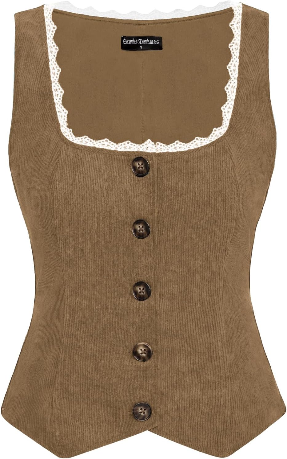 Thumbnail 6 de SCARLET DARKNESS Corset velours côtelé vintage