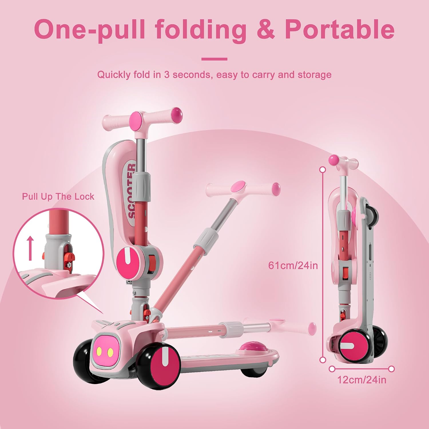 Thumbnail 5 de Unbreakable 2-in-1 Kids Scooter Ages 3-8 ๐ด