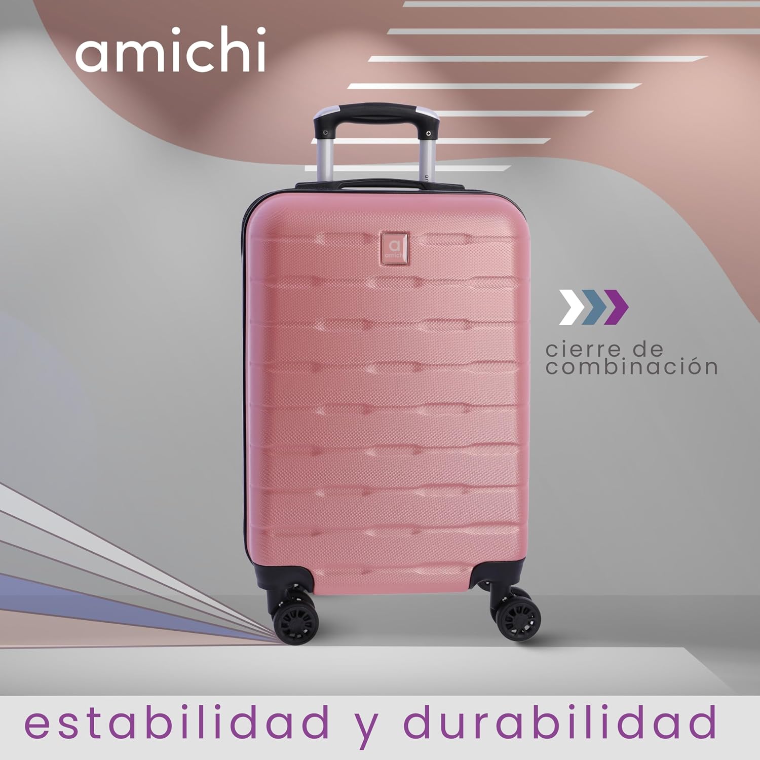 Thumbnail 1 de AMICHI Valises de Voyage Cabine – Trolley 55x40x20 cm, 4 roulettes 360°, cadenas numérique, conforme Ryanair