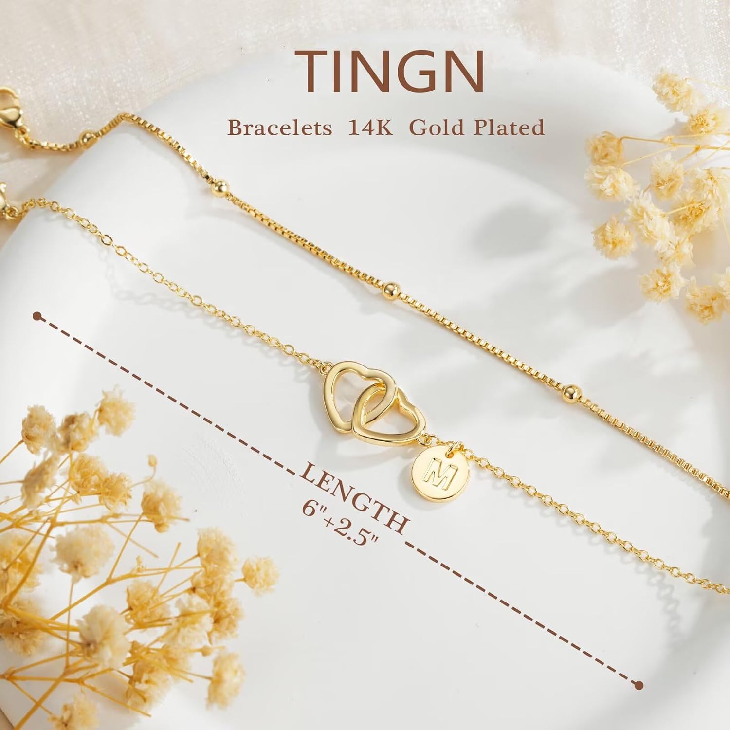 Thumbnail 4 de TINGN Armband Gold Damen 15 cm + 5 cm ❤