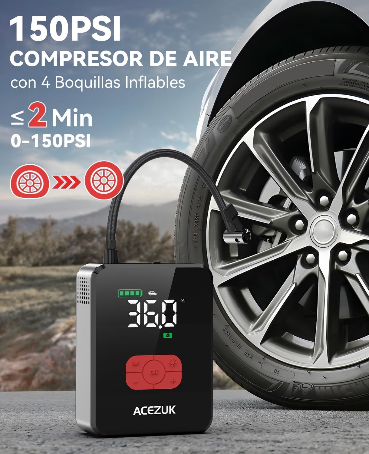 Thumbnail 2 de ACEZUK 7000A Arrancador con Compresor 150 PSI