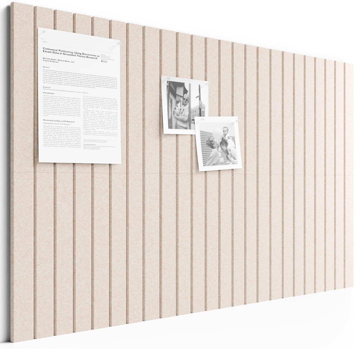 Bumusty felt cork board alternative tiles (6-pack) for offices, classrooms and home